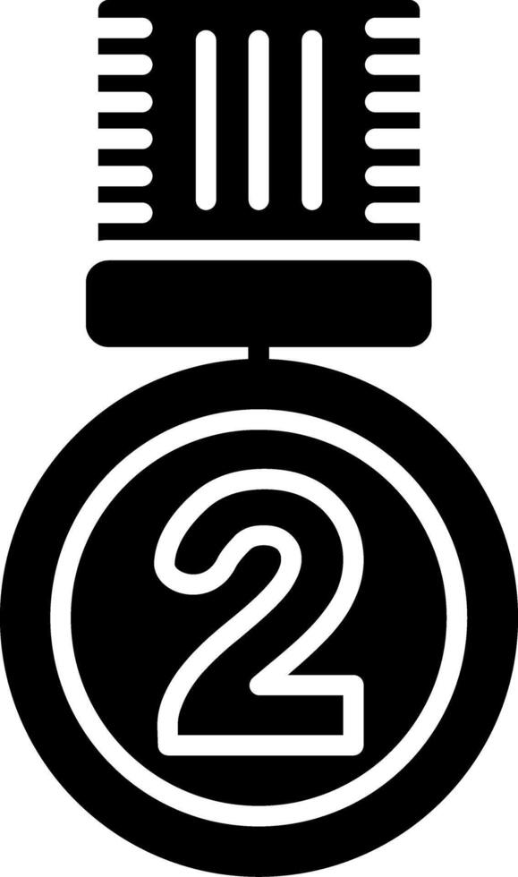 2nd Prize Glyph Icon vector