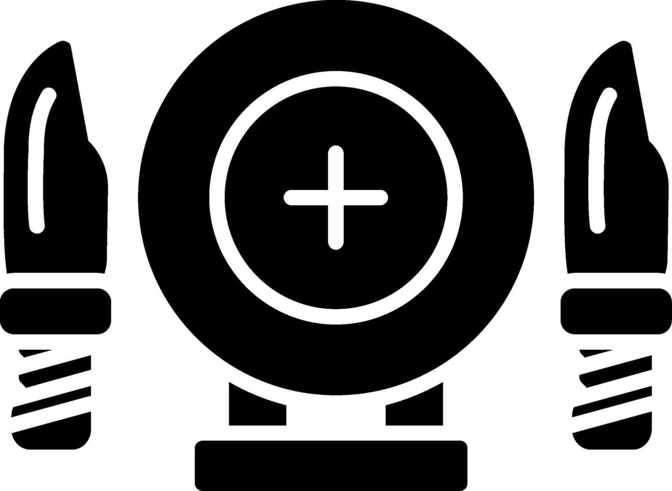 Target Glyph Icon vector