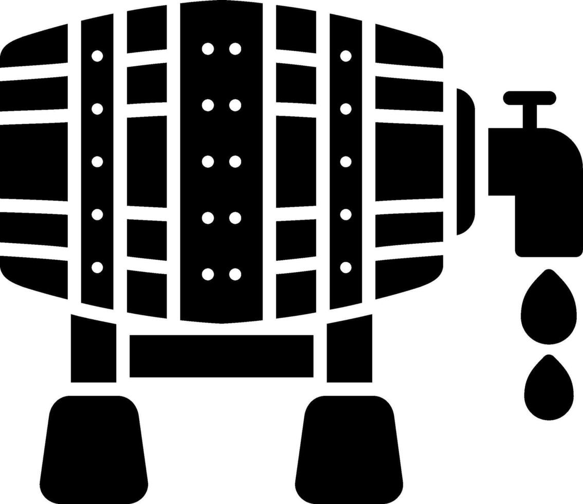 Barrel Glyph Icon vector