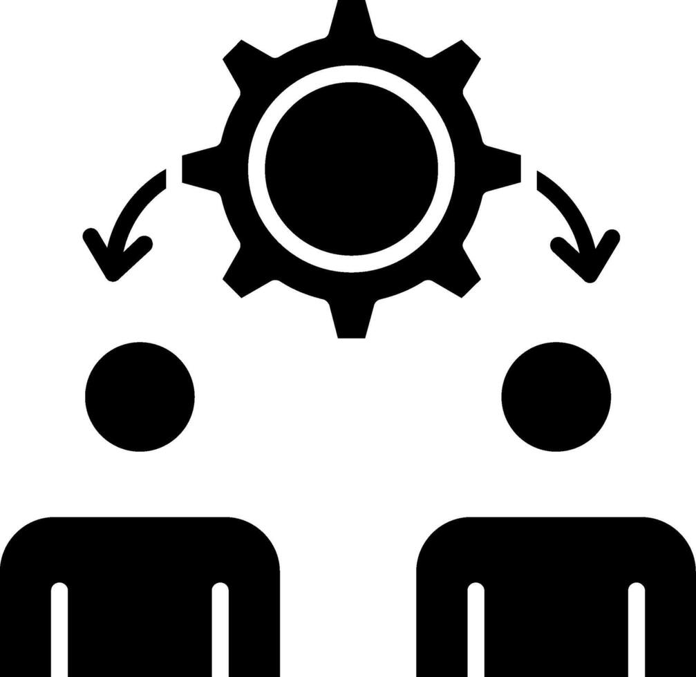 Team Management Glyph Icon vector