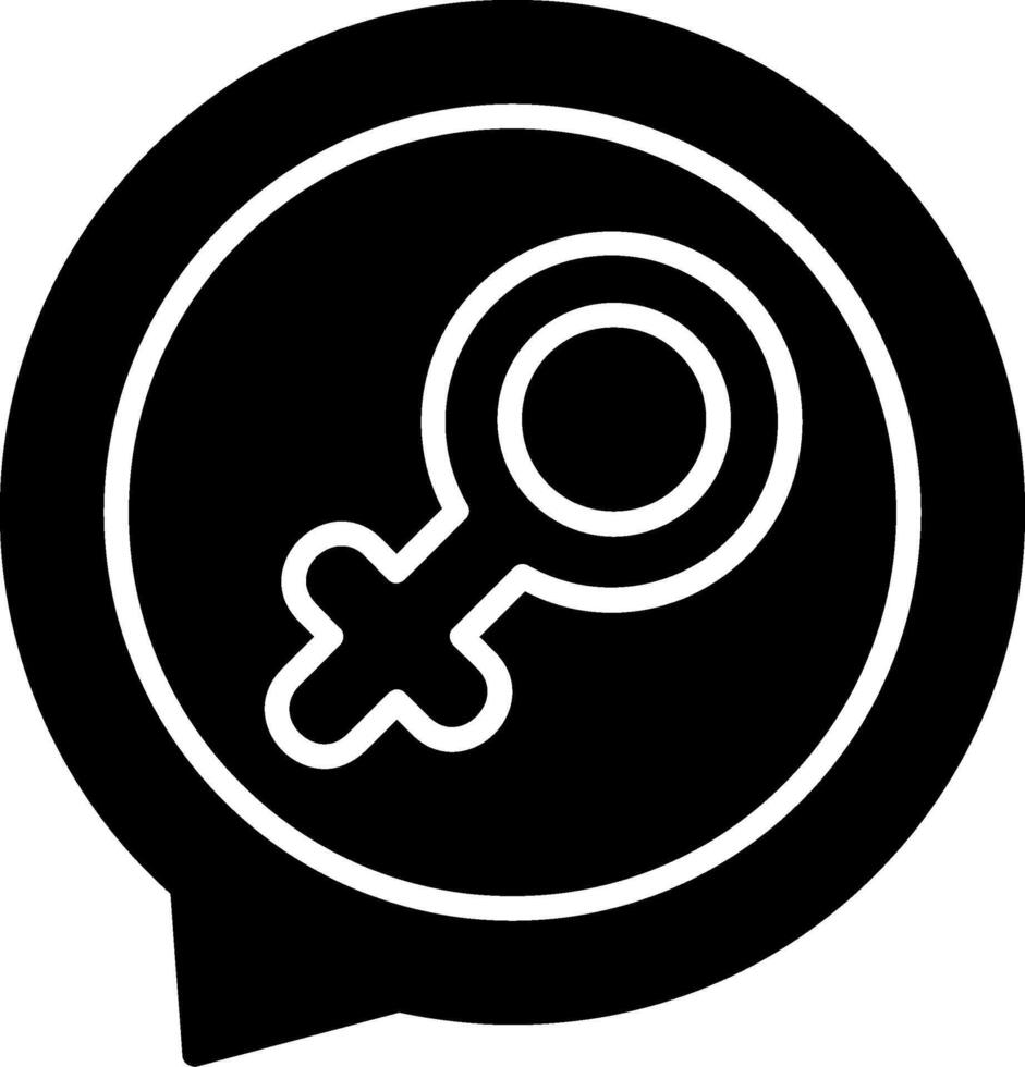 Girl Power Glyph Icon vector