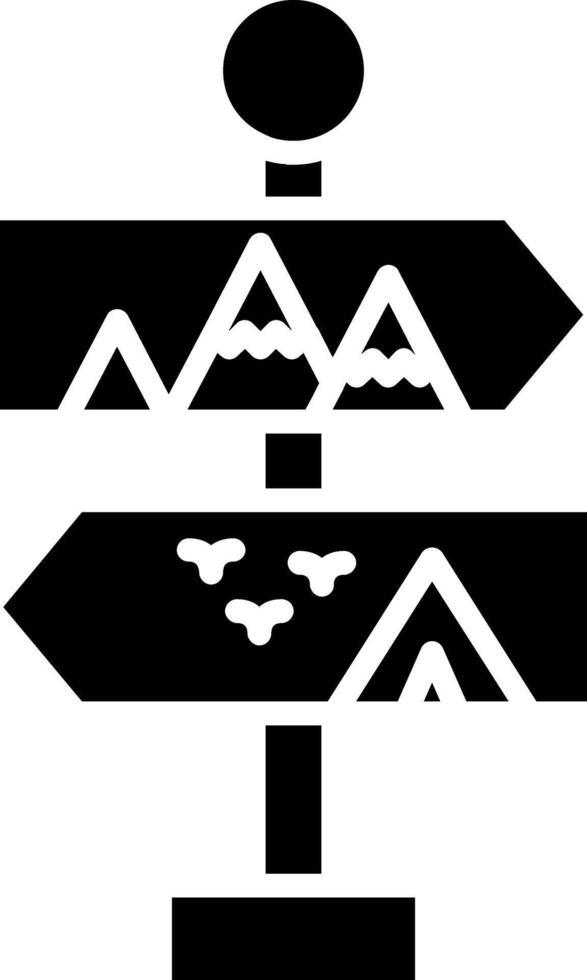 Direction Glyph Icon vector