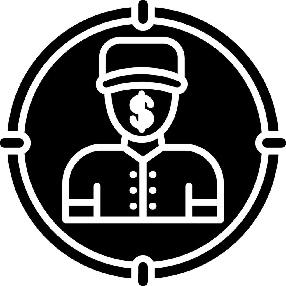 Target Glyph Icon vector
