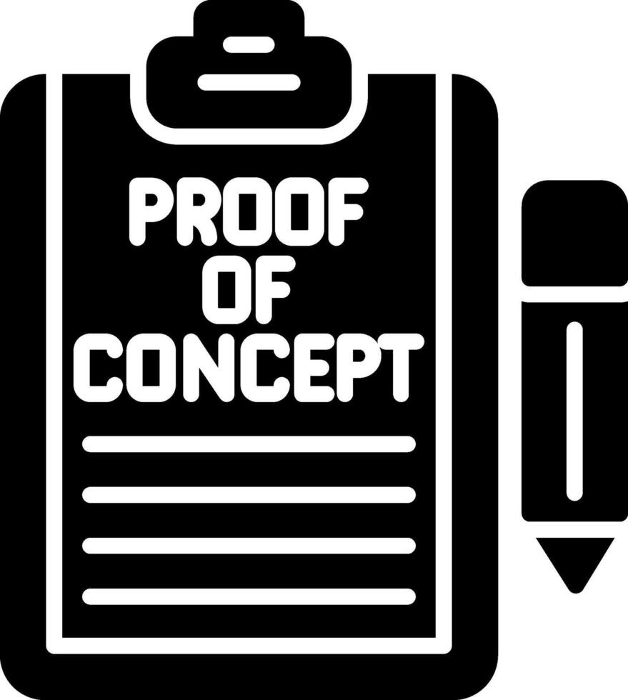 Proof Of Concept Glyph Icon vector