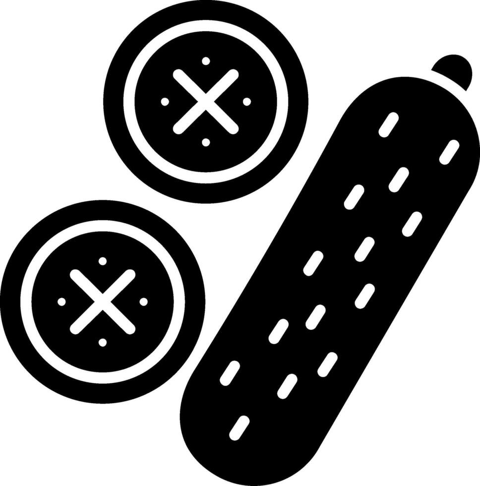 Cucumbers Glyph Icon vector