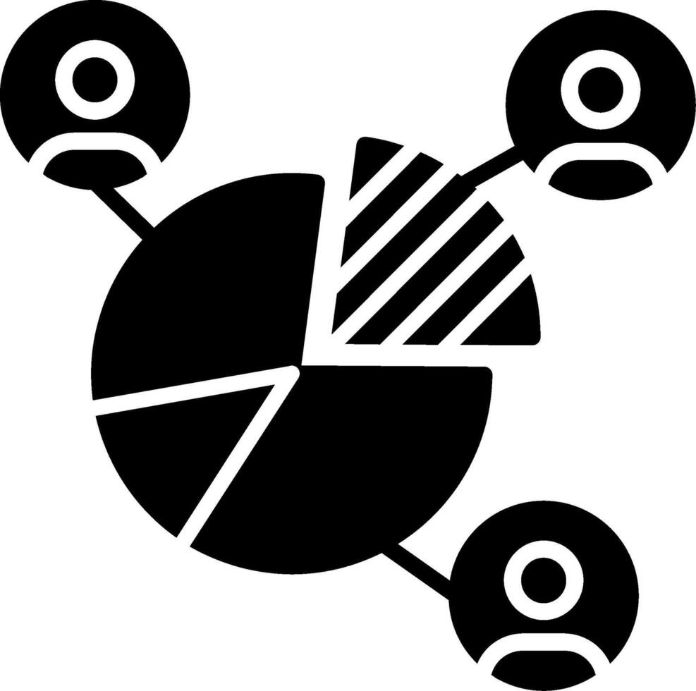 Pie Chart Glyph Icon vector