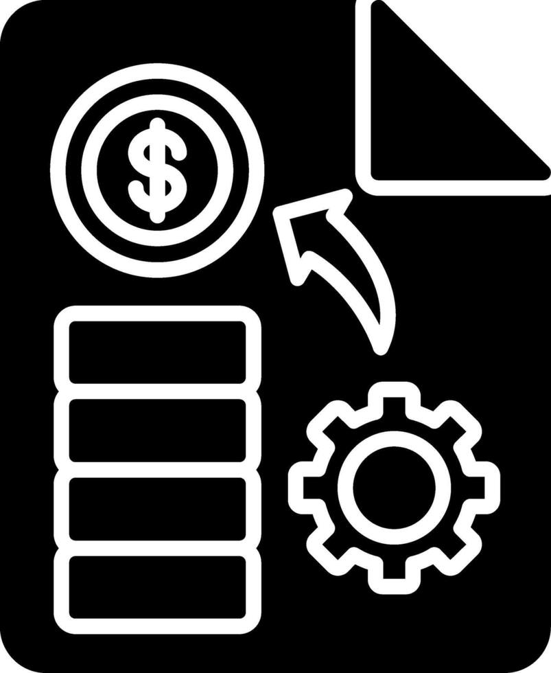 Cost Glyph Icon vector