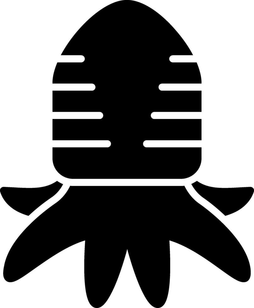 cuttlefish Glyph Icon vector