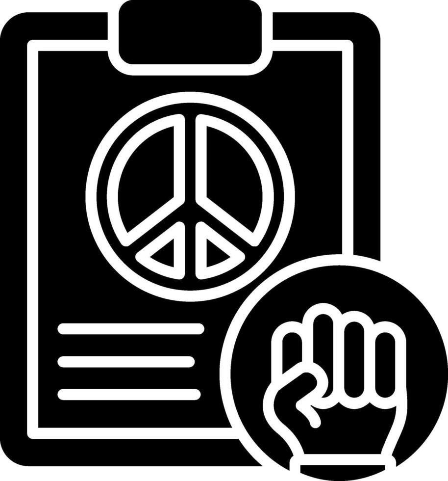Petition Glyph Icon vector