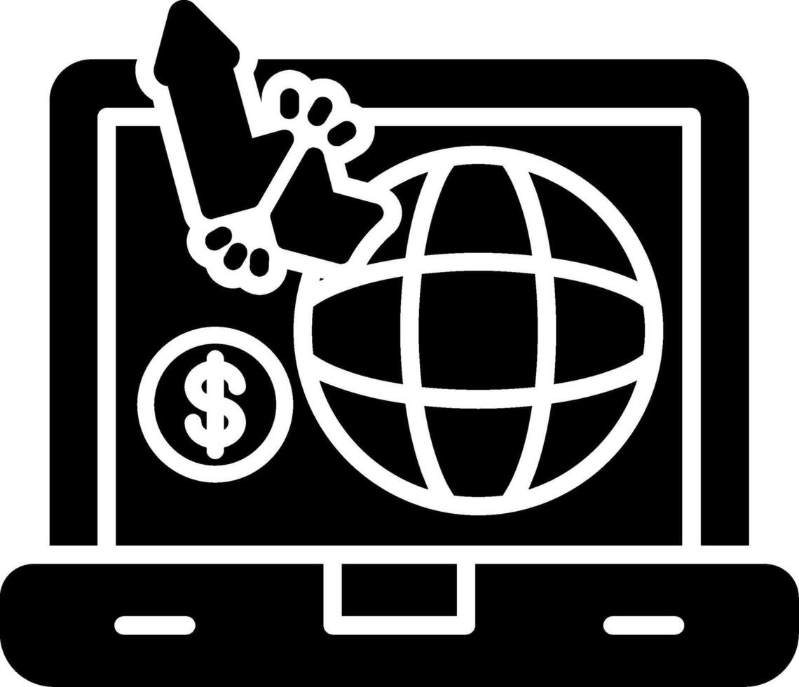 Digital Disruption Glyph Icon vector