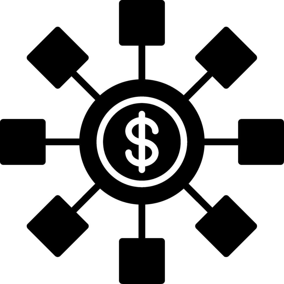 Distribution Glyph Icon vector