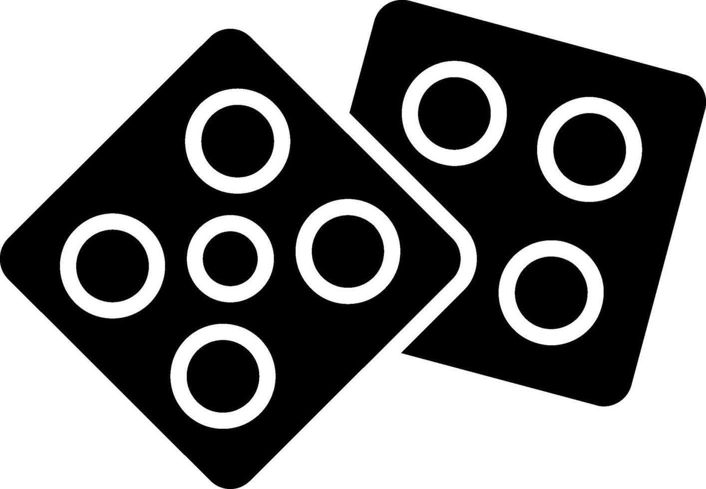 Dices Glyph Icon vector