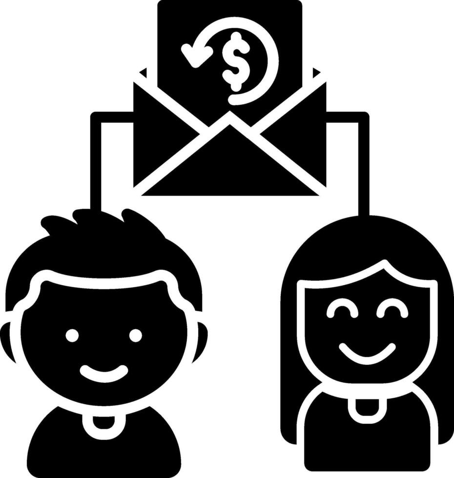 Mail Glyph Icon vector