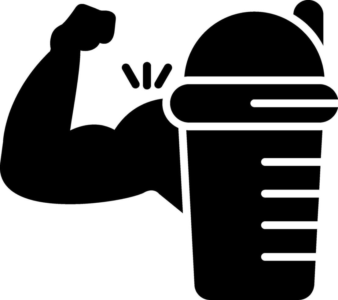 Protein Shake Glyph Icon vector