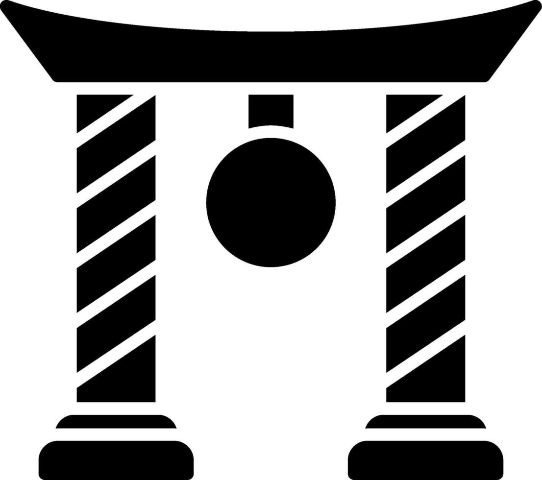 Torii Gate Glyph Icon vector