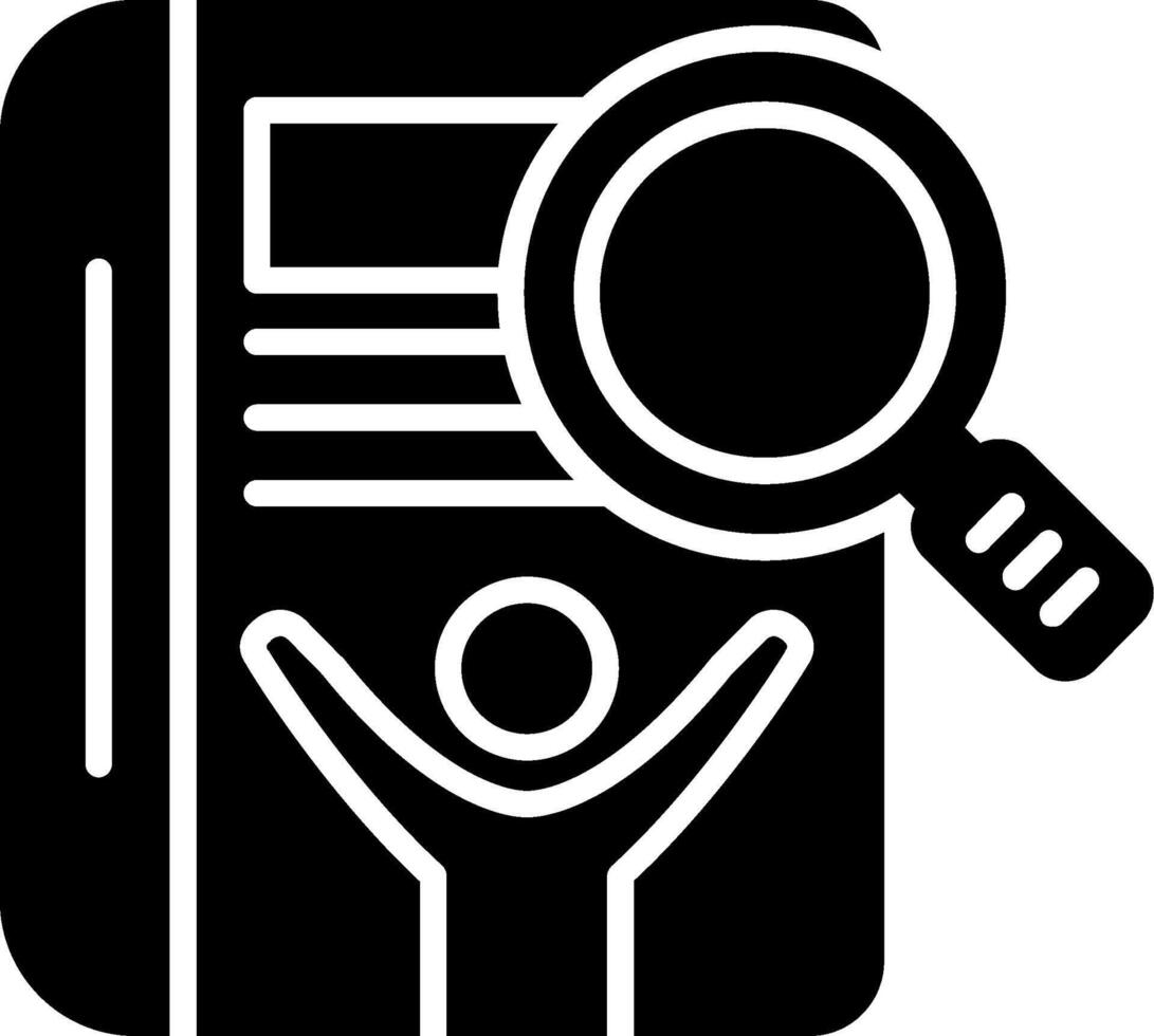 Manual Book Glyph Icon vector