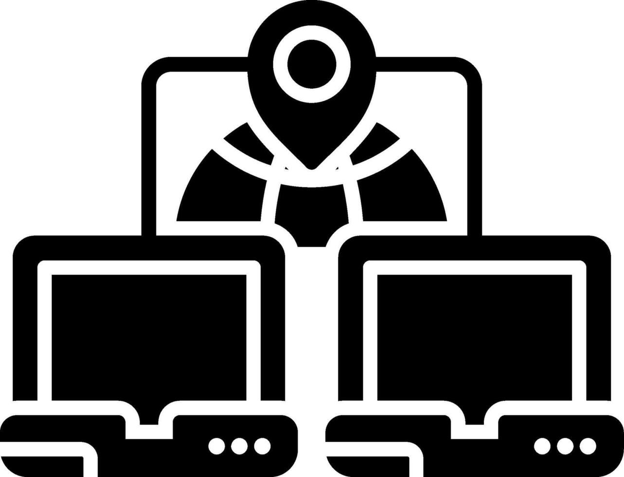 Location Glyph Icon vector