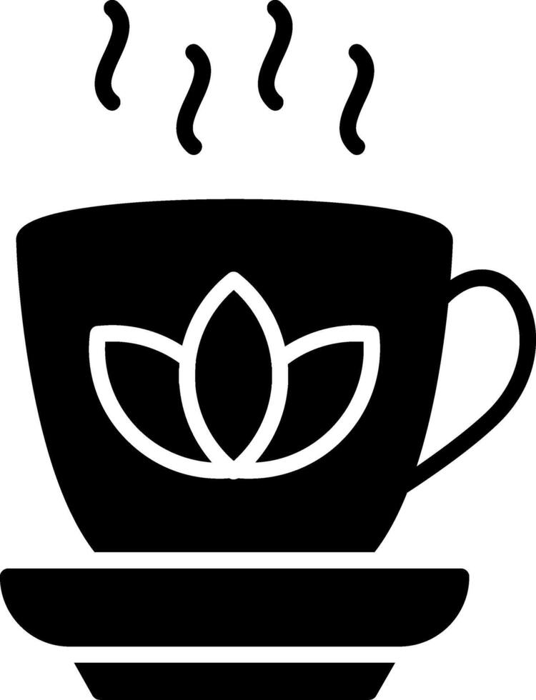 Herbal Tea Glyph Icon vector