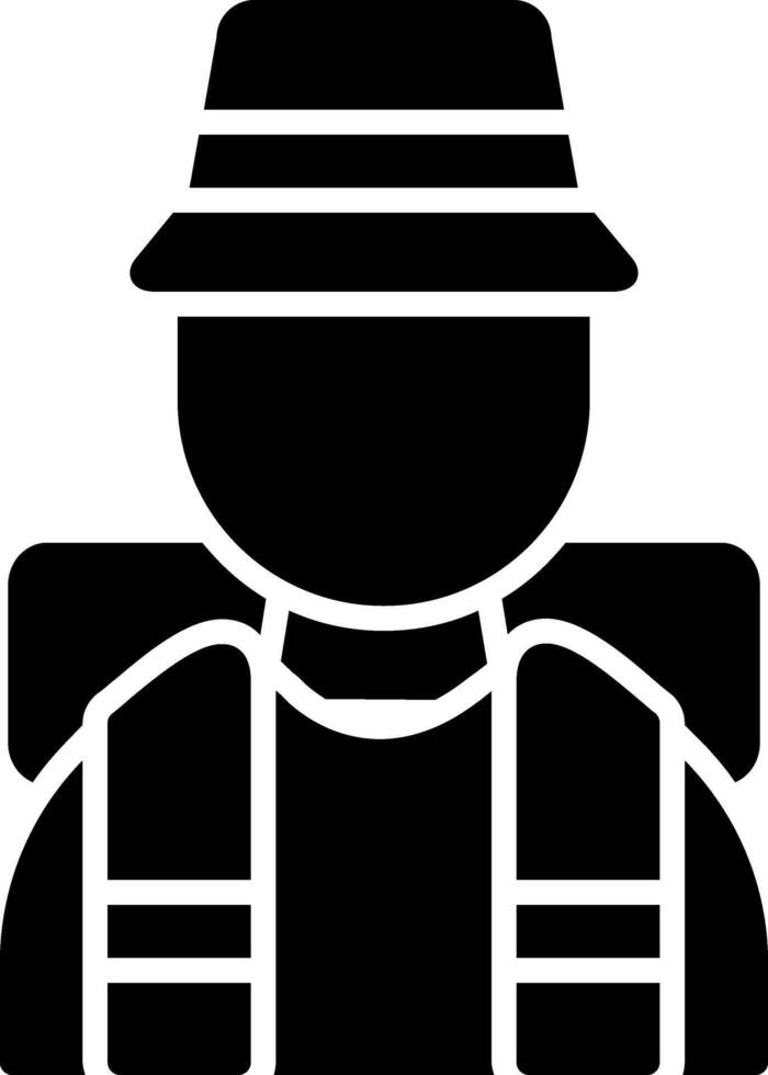 Tourist Glyph Icon vector