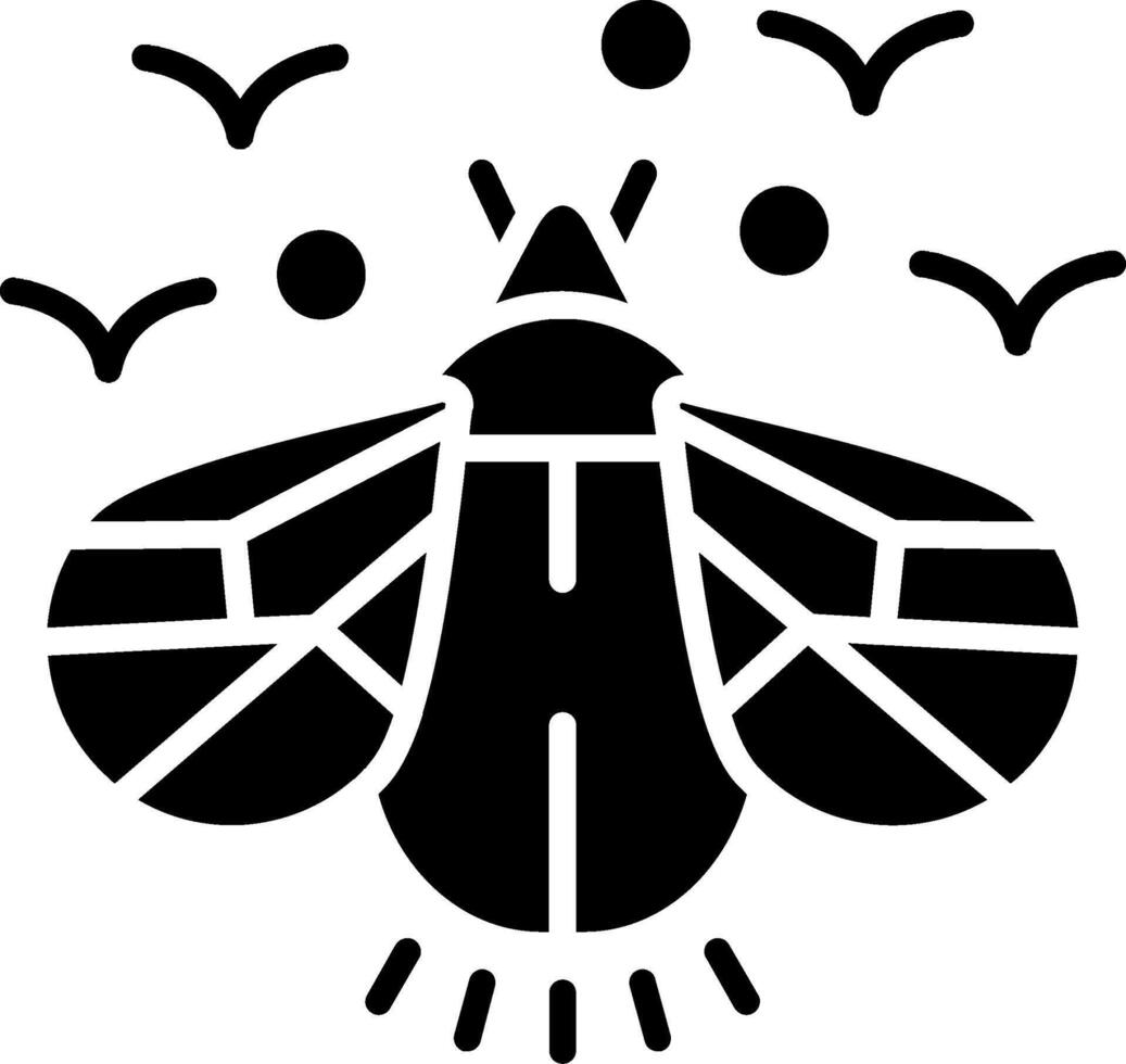 Insect Glyph Icon vector