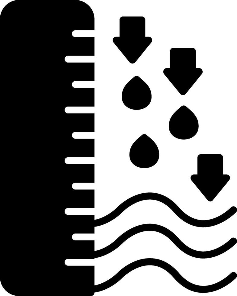 Water Level Glyph Icon vector