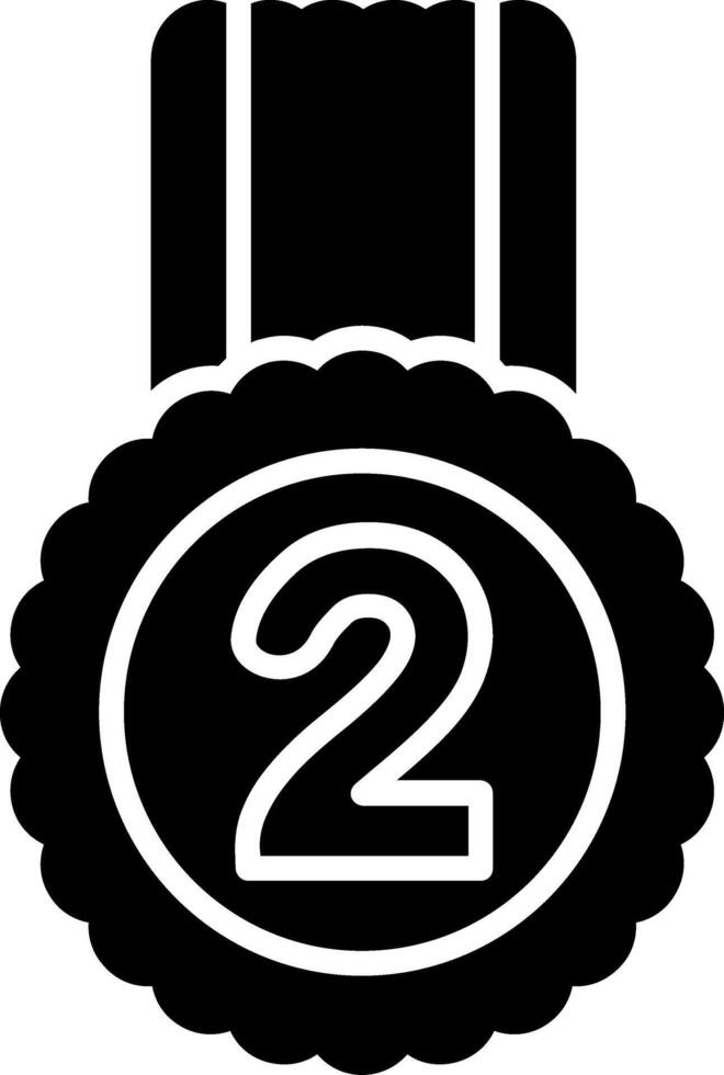 2nd Prize Glyph Icon vector