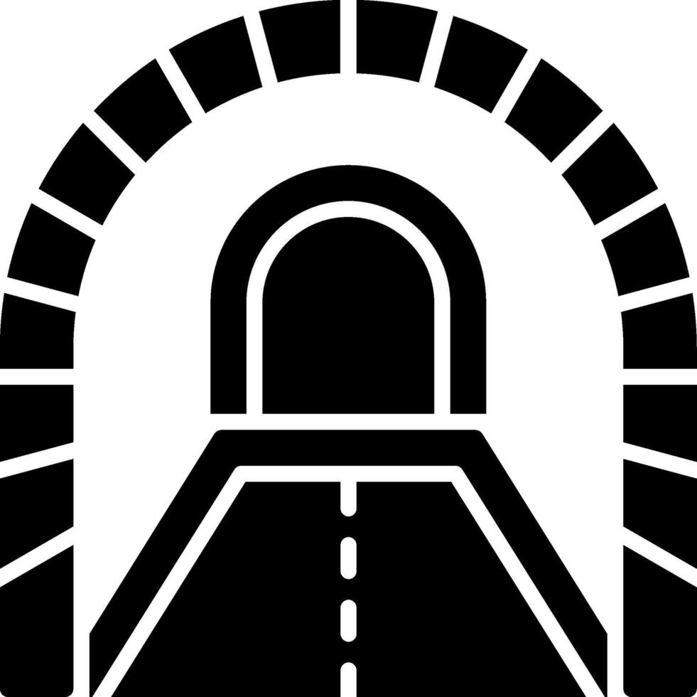 Tunnel Glyph Icon vector
