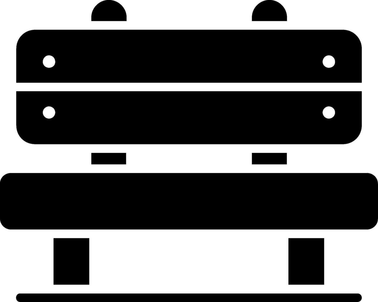 Bench Glyph Icon vector