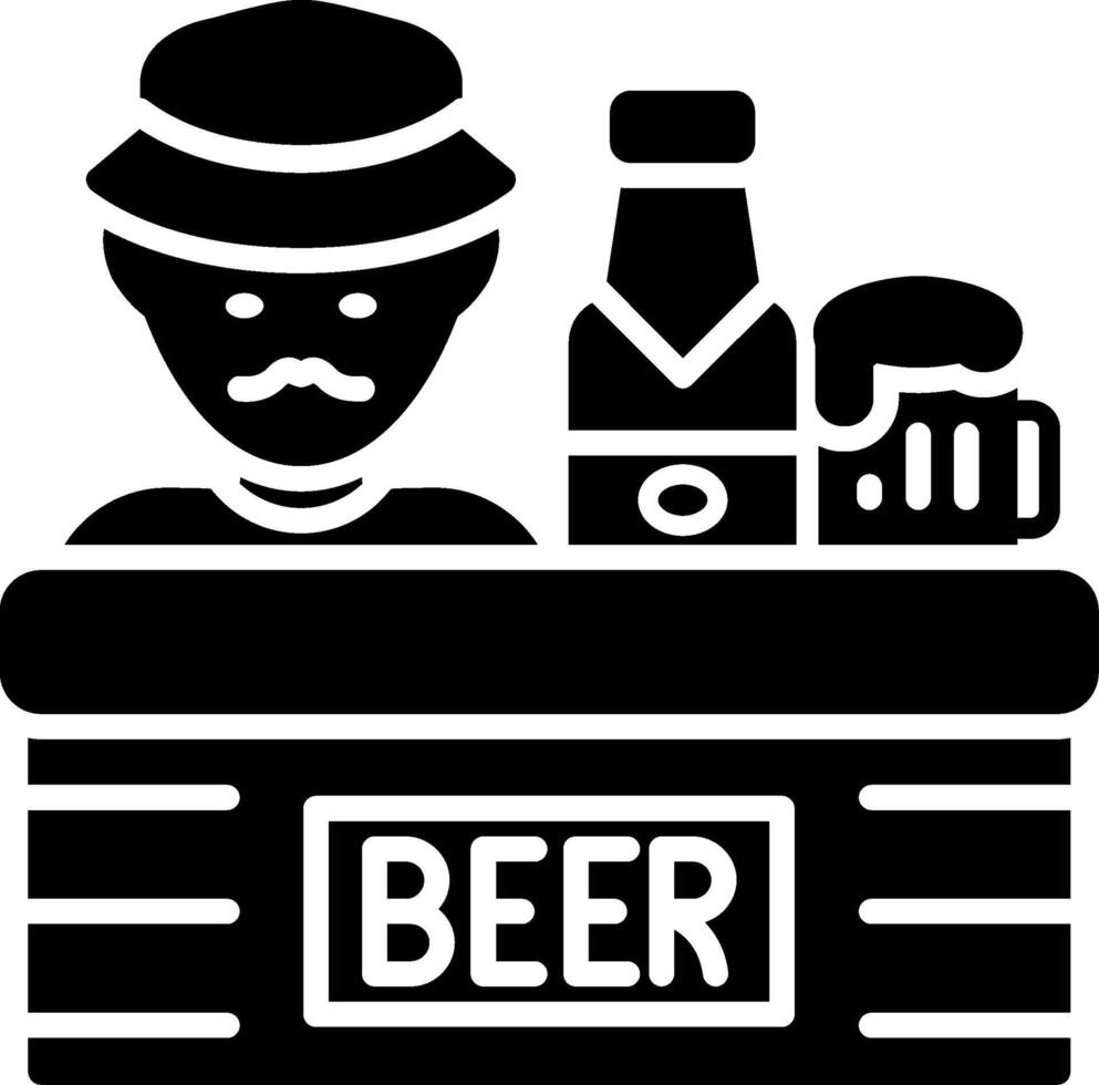 Bartender Glyph Icon vector