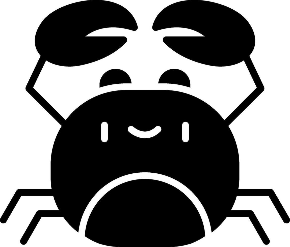 Crab Glyph Icon vector
