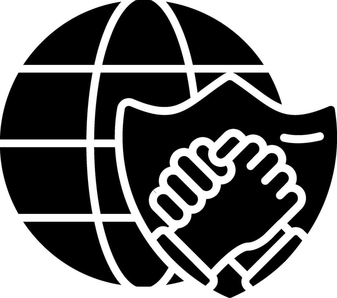 Friendship Glyph Icon vector