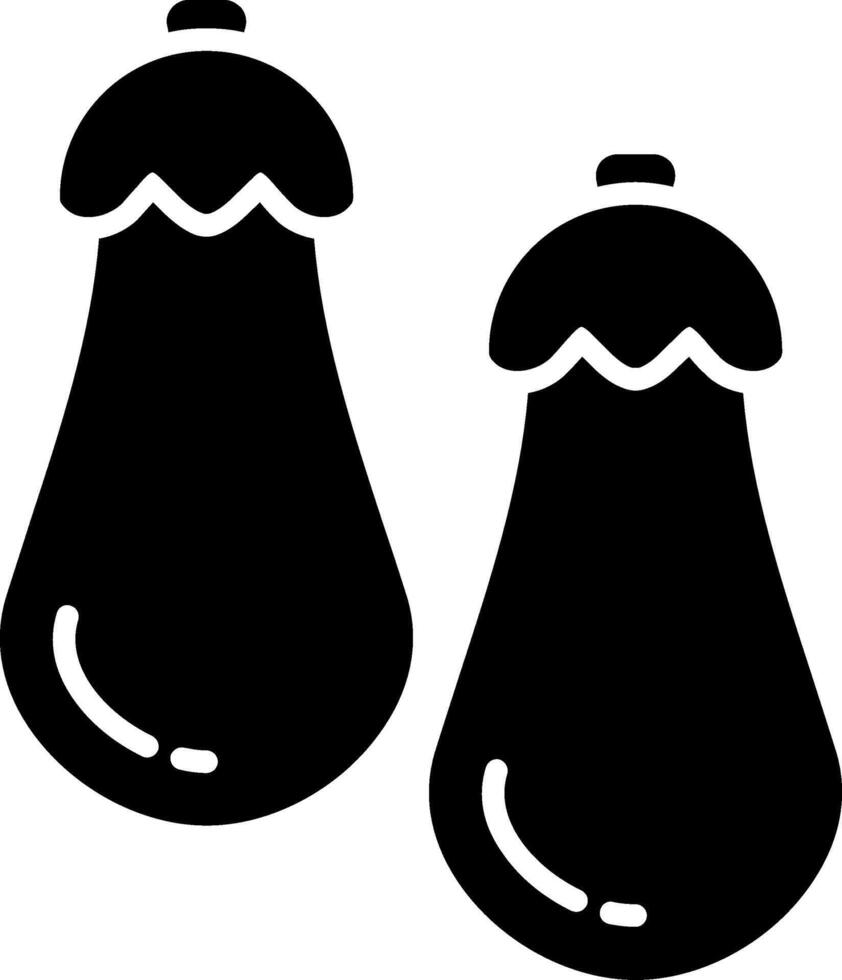 Eggplant Glyph Icon vector