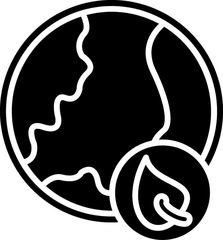 Earth Glyph Icon vector