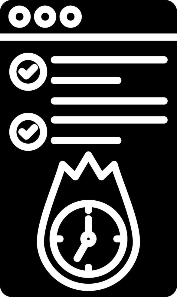 Deadline Glyph Icon vector