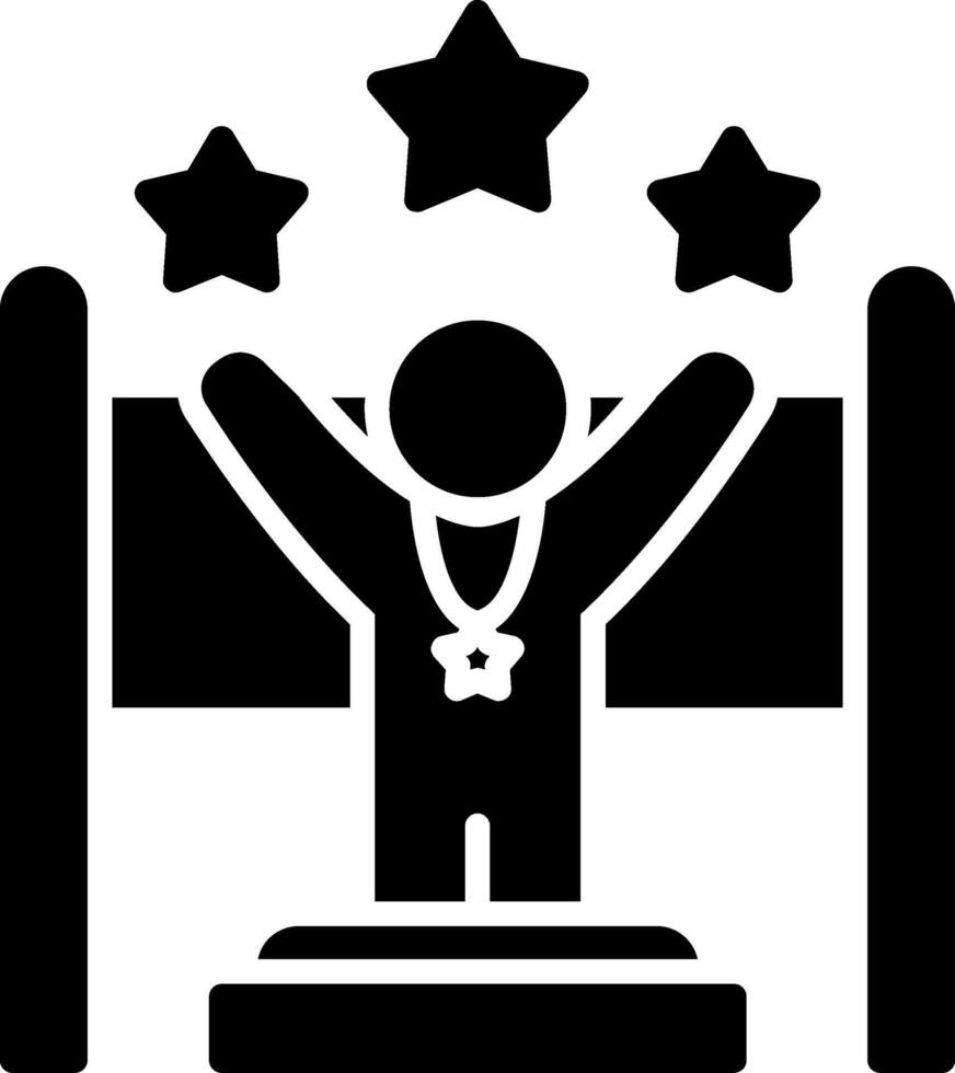 Finish Line Glyph Icon vector
