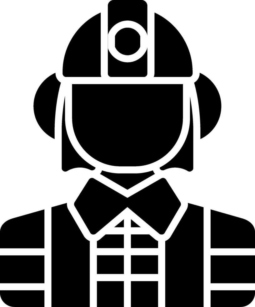 Firefighter Glyph Icon vector