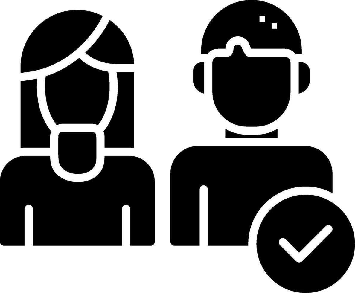 Hired Glyph Icon vector
