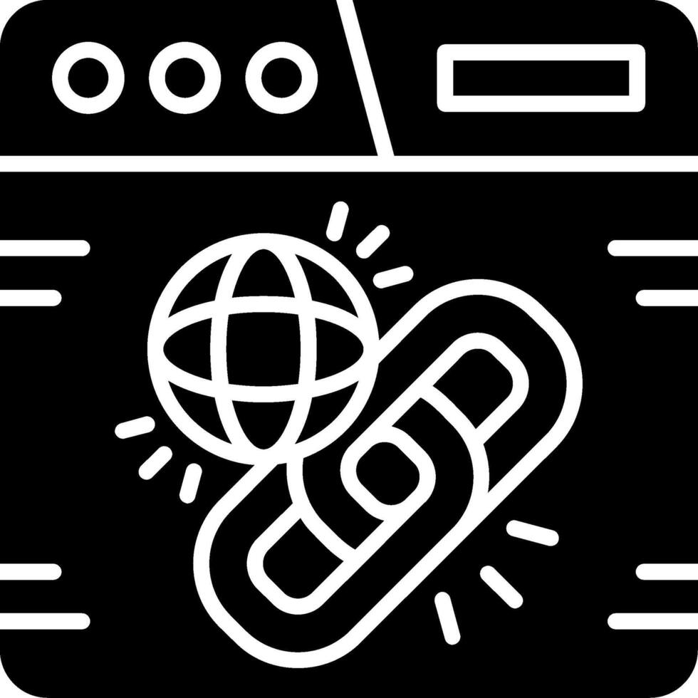 Link Glyph Icon vector