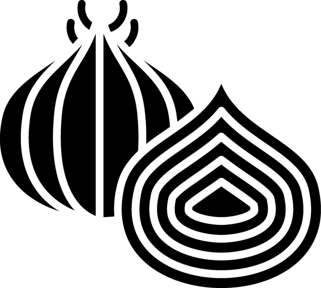 Onion Glyph Icon vector