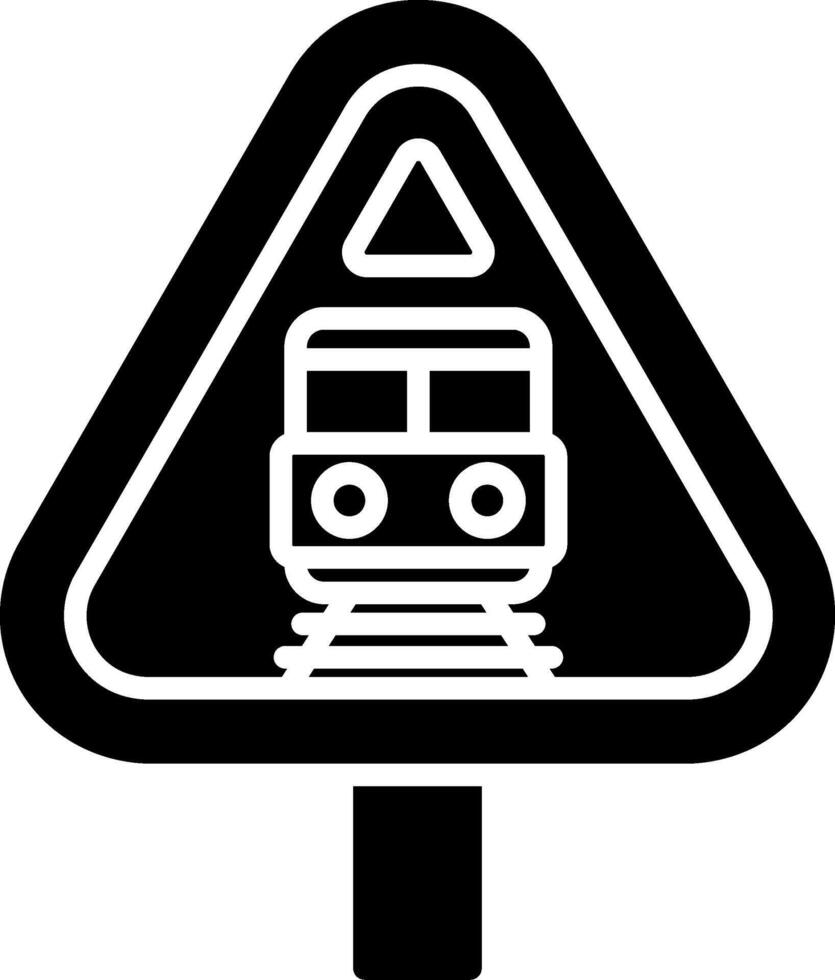 Railway Glyph Icon vector