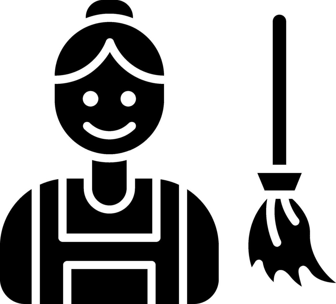 Maid Glyph Icon vector