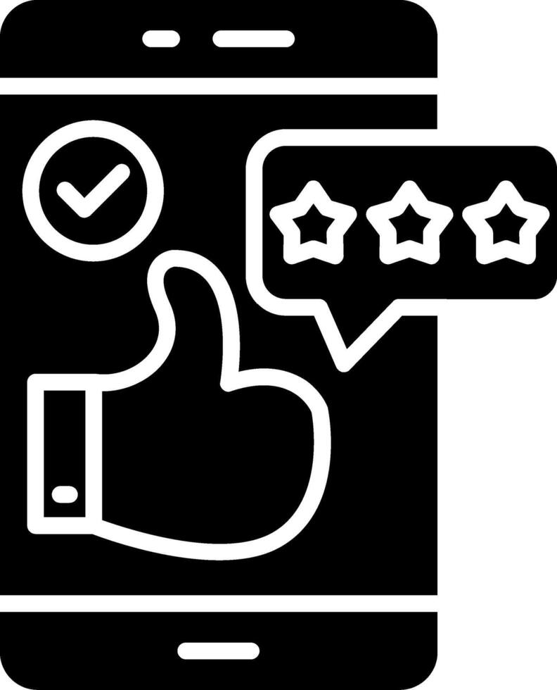 Review Glyph Icon vector