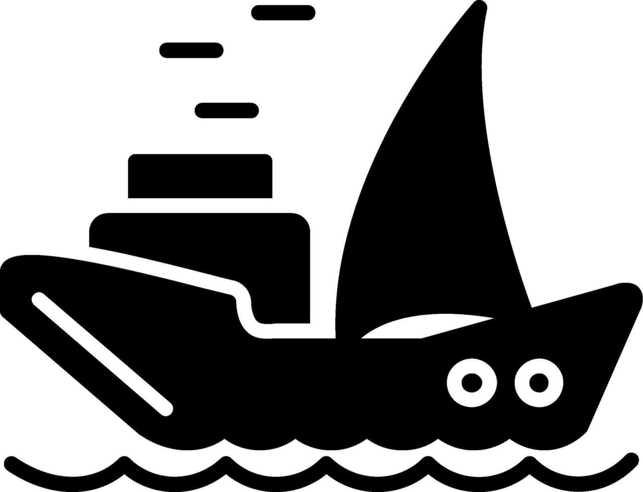 Ship Glyph Icon vector