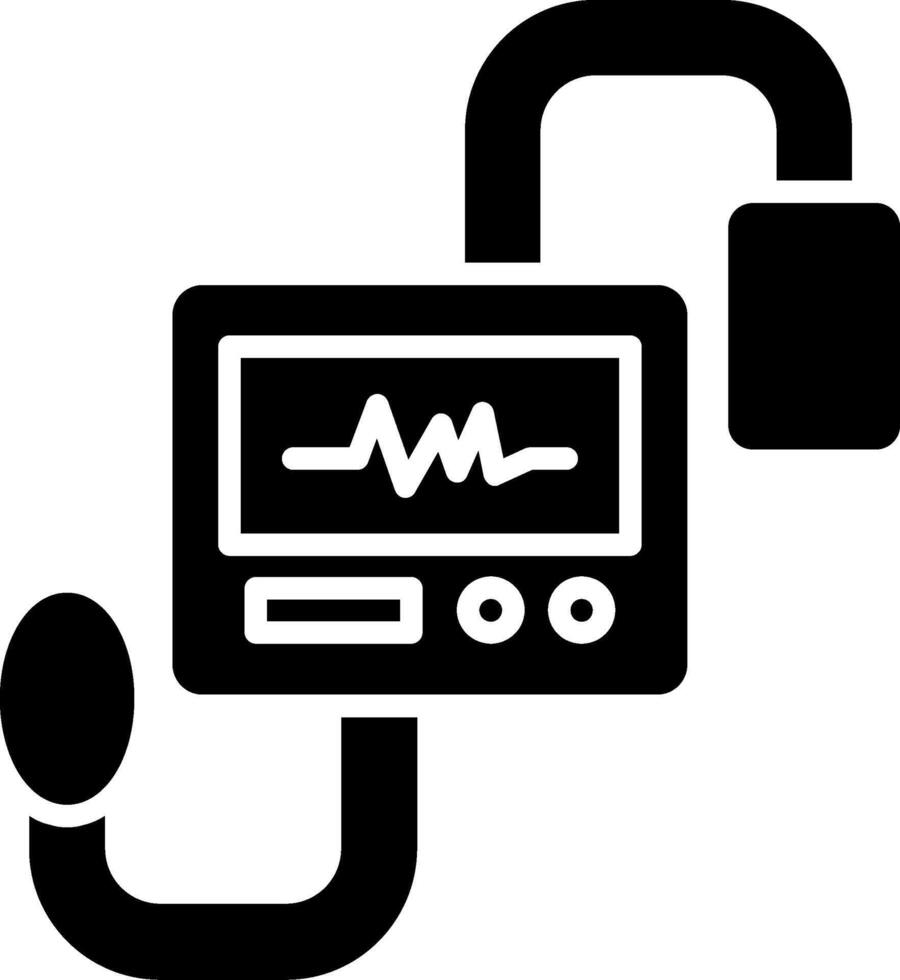 Sphygmomanometer Glyph Icon vector