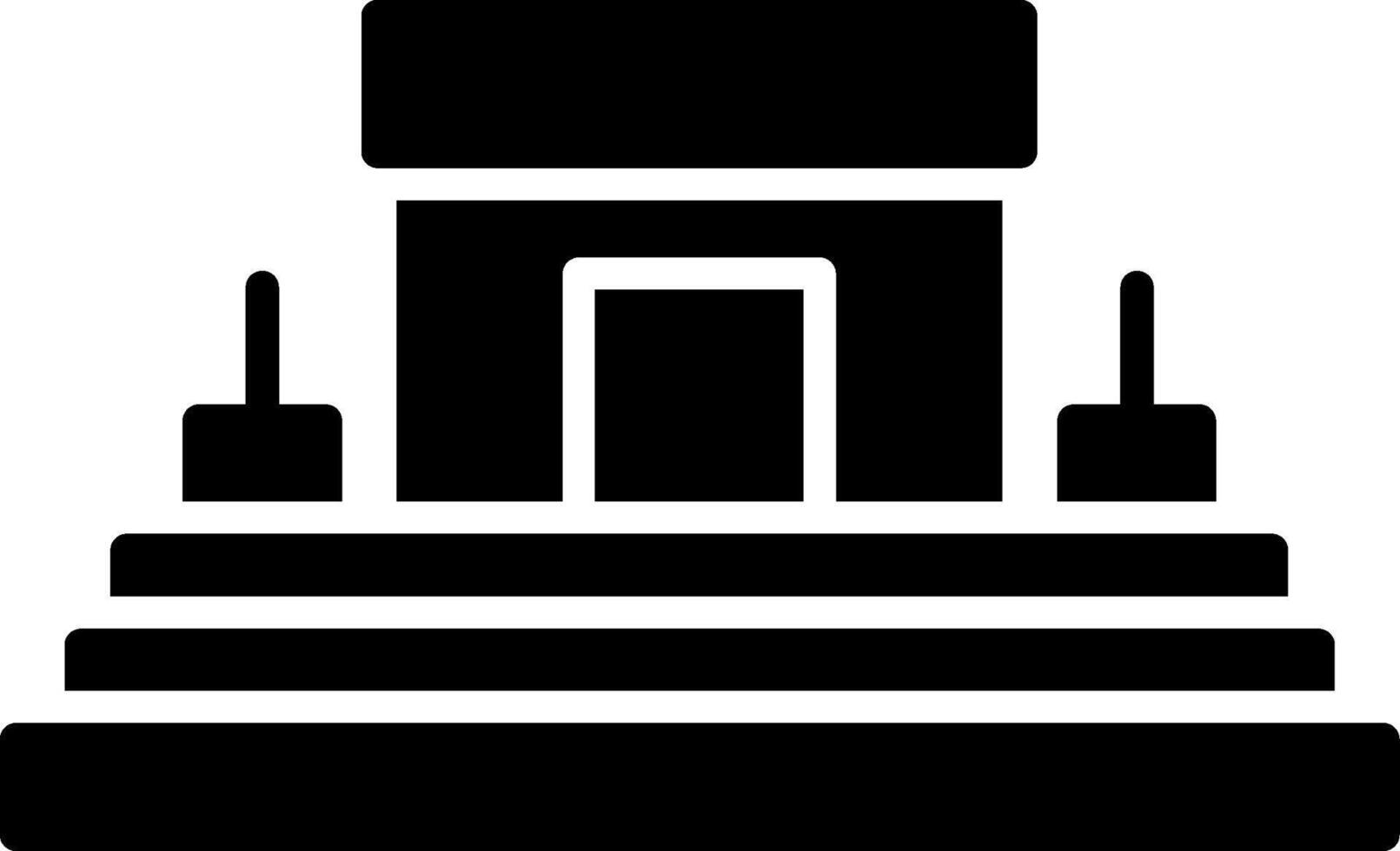 Tomb Glyph Icon vector