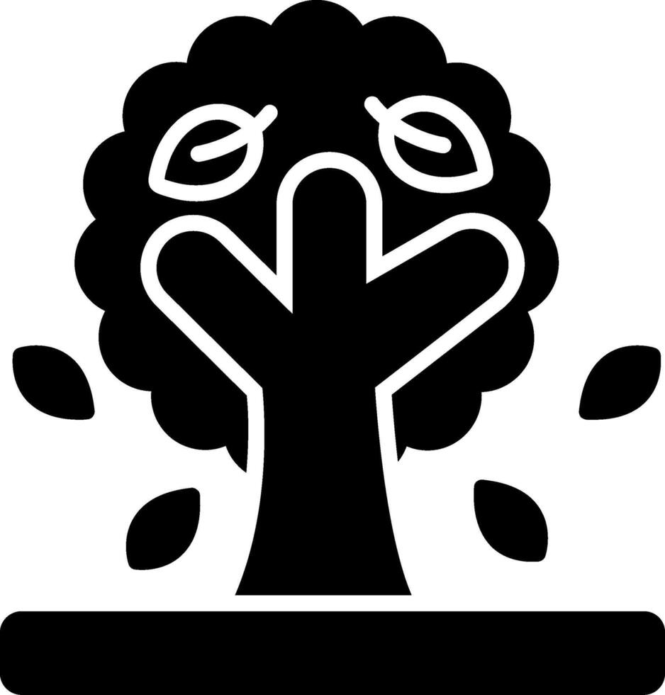 Tree Glyph Icon vector