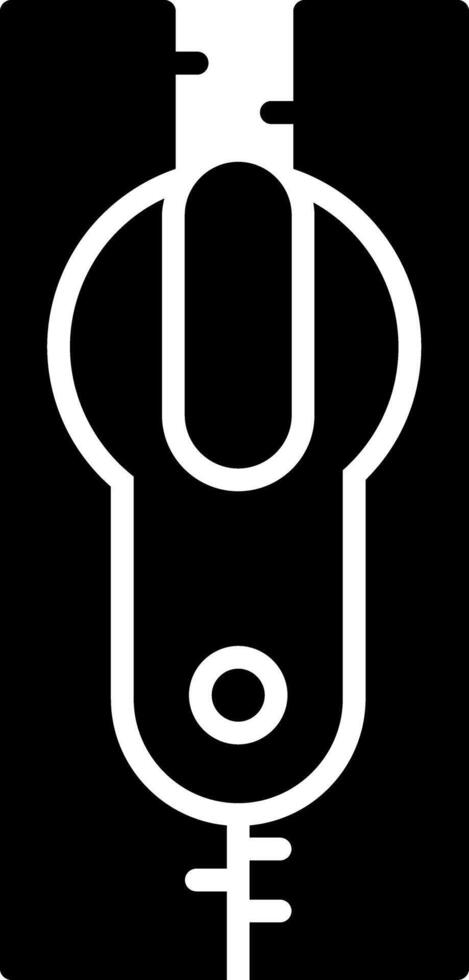 Zipper Glyph Icon vector