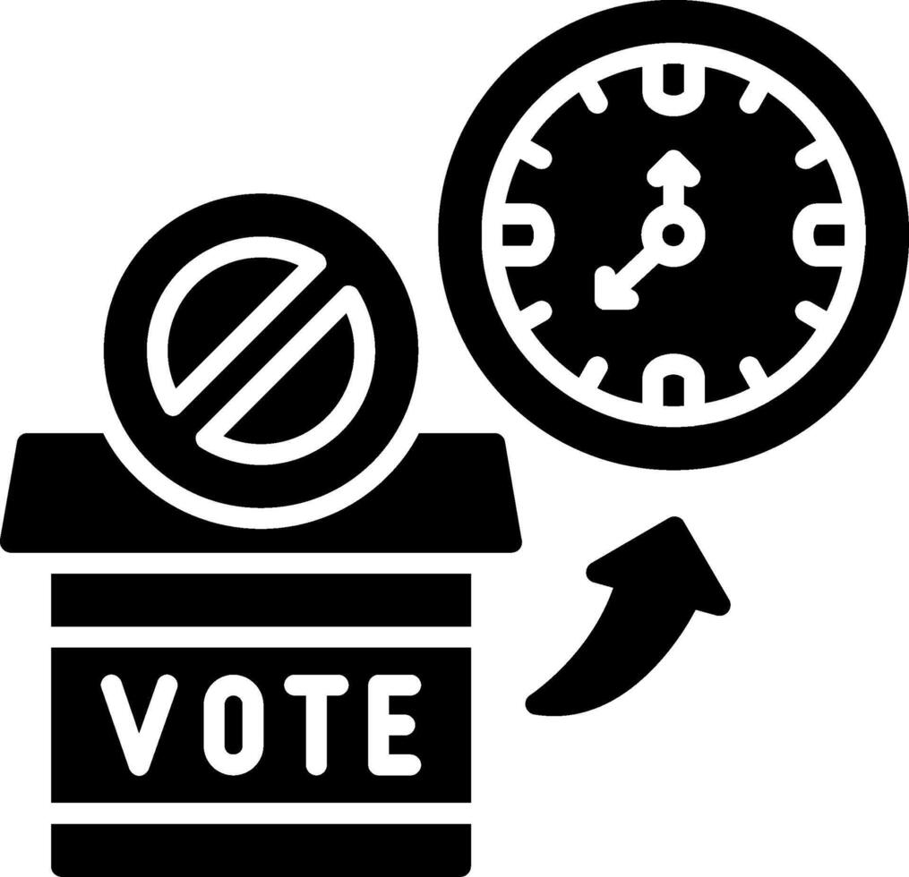 Time Glyph Icon vector