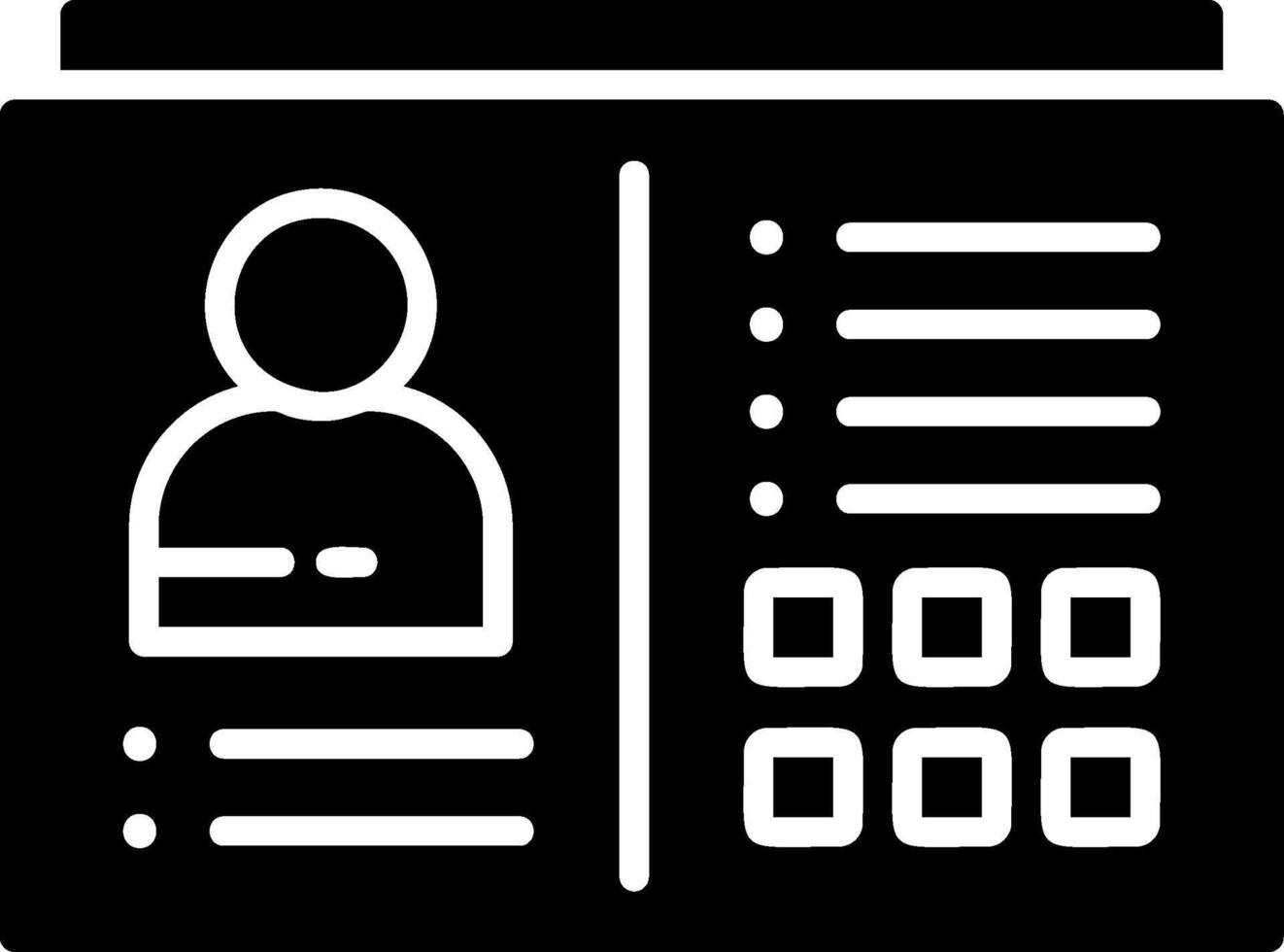 Driving License Glyph Icon vector