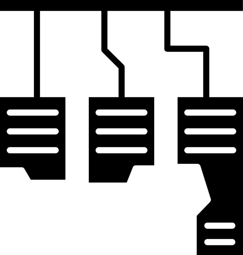 Car Pedals Glyph Icon vector